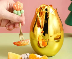 Buy Luxury Rose-Shaped Fruit Fork Set