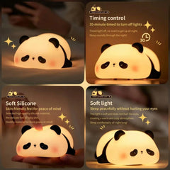 Silicone Panda Night Lamp | Cute Panda Night Light for Bedroom & Home Decor
